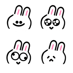 QxQ bunny rabbit hare black Emoji AA
