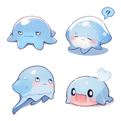 Fluttering jellyfish emoji