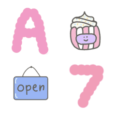 อักษรภาษาอังกฤษ ตัวเลข ของตกแต่งน่ารัก