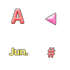 QxQ simple Rainbow Number Letter Emoji