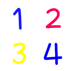 cute colorful number emoji
