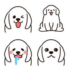 큰 그레이트 피레니즈 emoji.