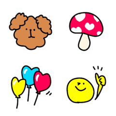 Colorful, loose and cute Emoji