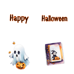 Emoji ghost happy Halloween