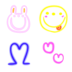 funny neon emoji
