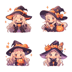 little witch on halloween