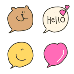 Speech bubbles, recommended emoji