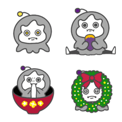 Moving alien Lily emoji