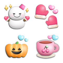 move winter cute emoji three-dimensonal