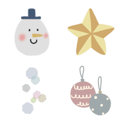 natural and soft color winter emoji 6