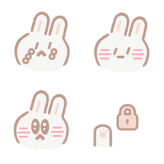 QxQ bunny rabbit hare Pastel Emoji AAA
