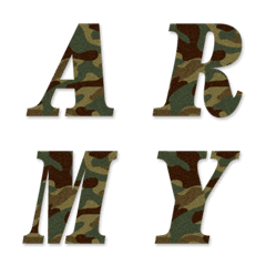 camouflage alphabet emoji
