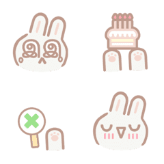 QxQ bunny rabbit hare Pastel Emoji Cute