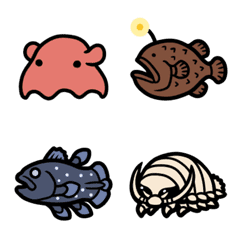 Emoji of deep sea creatures