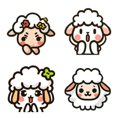 Sheep Emoticon Stickers