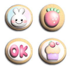 move cookies cute emoji threedimensonal