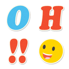 colorful alphabet stickers emoji