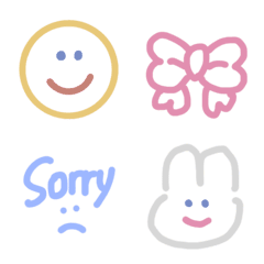Simple handwritten emojis. 12