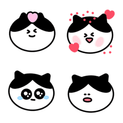 every day cute tuxedo cat move Emoji
