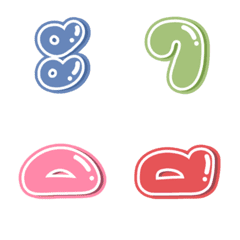 Thai vowel emojis -a and numbers