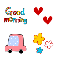 Moving Colorful adult cute emoji