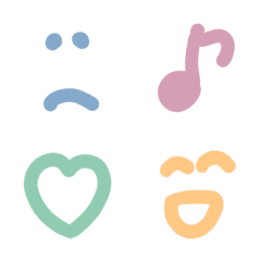 simple handwritten emojis. 13
