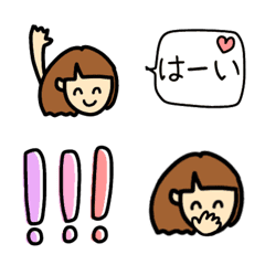 Okappa girl cute emoji