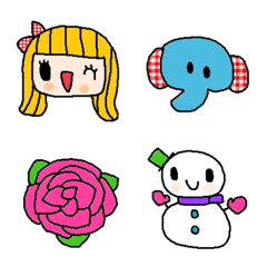 (Various emoji 352adult cute simple)