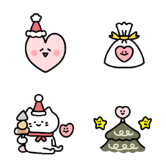 QxQ Heart love Merry Christmas Emoji