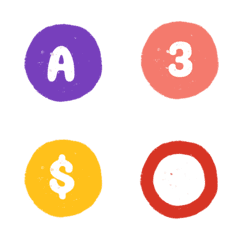 colors Circle round Letter Emoji