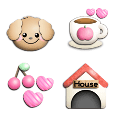 13toypoodledog cuteemoji threedimensonal