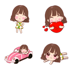 Namcha, beautiful girl, holiday emoji