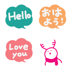 cute Chinese and English word stickers30