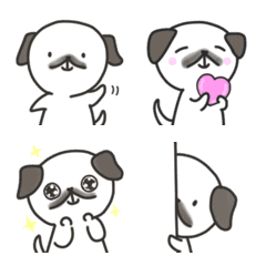 Lovely Pug Puppy Emoji