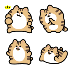 Emotikon anime kucing bergaris