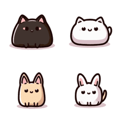 6Super cute animal expression stickers