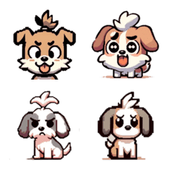 Topknot dog emoji