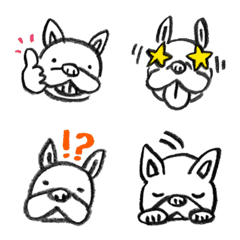 French bulldog pencil Emoji