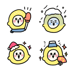 Winter happy lemon man emoji