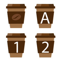 Warm coffee cup(alphanumeric symbols)