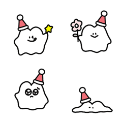 Heart love ghost Merry Christmas Emoji