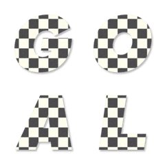 Monotone check pattern alphabet