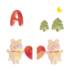 Bear Christmas Number Letter Emoji