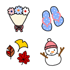 Moving Colorful seasonal emoji