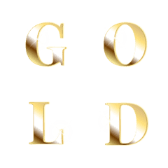 Shining_Gold_3D Letter Number