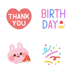 simple happy celebration animated emoji