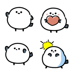 Cute round bird anime emoji