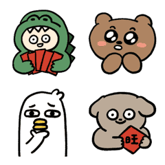 Lovely zoo fill with silly animals emoji