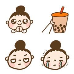 Mama is too hard : Animated emoji, cute!