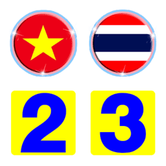 Flag and number Version2